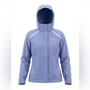 COLUMBIA WOMENS INCLIMATE WEATHER JACKET LT BLUE SIZE XS